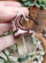 Load image into Gallery viewer, Pendant - FLUORITE with tiger&#39;s eye

