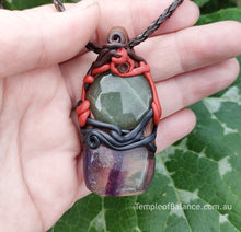 Load image into Gallery viewer, Pendant - FLUORITE with green aventurine