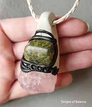Load image into Gallery viewer, Pendant - Rose Quartz + Atlantisite