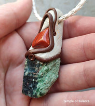 Load image into Gallery viewer, Pendant - Kyanite Fuschite with red jasper