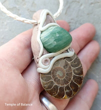 Load image into Gallery viewer, Pendant - Ammonite with Green Aventurine