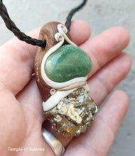 Load image into Gallery viewer, Pendant - Pyrite with green aventurine