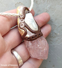 Load image into Gallery viewer, Pendant - Rose Quartz with howlite