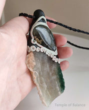 Load image into Gallery viewer, Pendant - Chrome Chalcedony & Labradorite