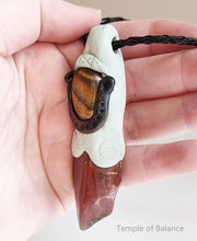 Load image into Gallery viewer, Pendant - Petrified Wood & Tiger's Eye