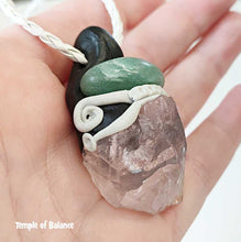 Load image into Gallery viewer, Pendant - Rose Quartz with Green Aventurine