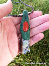 Load image into Gallery viewer, Pendant - Kyanite Fuschite with Red Jasper