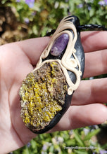 Load image into Gallery viewer, Pendant - Yellow Pyromorphite with Amethyst
