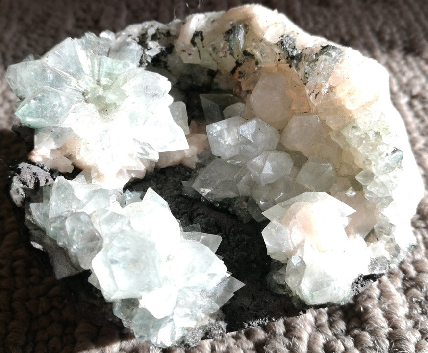 Crystal - Apophyllite and Stilbite Specimen