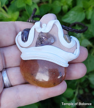 Load image into Gallery viewer, Pendant - CARNELIAN with amethyst