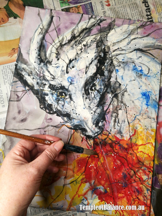 Dragon's Breath Acrylic Painting