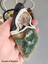 Load image into Gallery viewer, Pendant - Chrome Chalcedony and Ammonite
