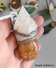 Load image into Gallery viewer, Pendant - Golden Quartz and Apophylite
