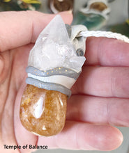Load image into Gallery viewer, Pendant - Golden Quartz and Apophylite
