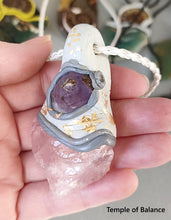 Load image into Gallery viewer, Pendant - Rose Quartz and Amethyst
