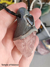 Load image into Gallery viewer, Pendant - Rose Quartz and Hematite
