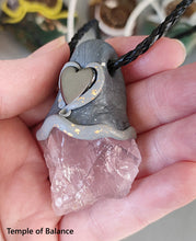 Load image into Gallery viewer, Pendant - Rose Quartz and Hematite
