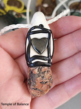 Load image into Gallery viewer, Pendant - Granite / pink feldspar and Hematite
