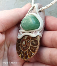 Load image into Gallery viewer, Pendant - Ammonite with Green Aventurine

