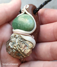 Load image into Gallery viewer, Pendant - Pyrite with green aventurine
