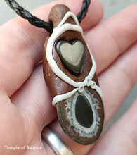 Load image into Gallery viewer, Pendant - Septarian with hematite
