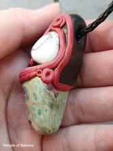 Load image into Gallery viewer, Pendant - Ruby Fuschite with howlite
