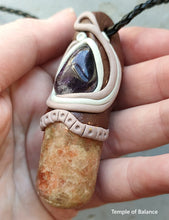 Load image into Gallery viewer, Pendant - Sunstone with amethyst

