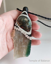 Load image into Gallery viewer, Pendant - Chrome Chalcedony &amp; Labradorite
