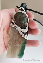 Load image into Gallery viewer, Pendant - Chrome Chalcedony &amp; Labradorite
