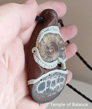Load image into Gallery viewer, Pendant - Septarian &amp; Ammonite
