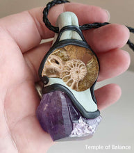 Load image into Gallery viewer, Pendant - Ammonite &amp; Amethyst
