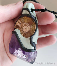 Load image into Gallery viewer, Pendant - Ammonite &amp; Amethyst
