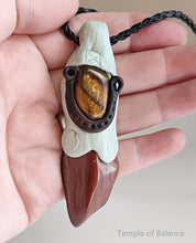 Load image into Gallery viewer, Pendant - Petrified Wood &amp; Tiger's Eye
