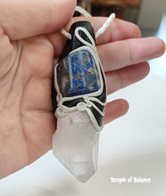 Load image into Gallery viewer, Pendant - Quartz with Lapis Lazuli
