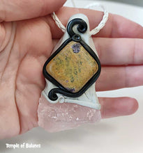 Load image into Gallery viewer, Pendant - Rose Quartz with Atlantisite
