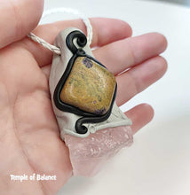 Load image into Gallery viewer, Pendant - Rose Quartz with Atlantisite
