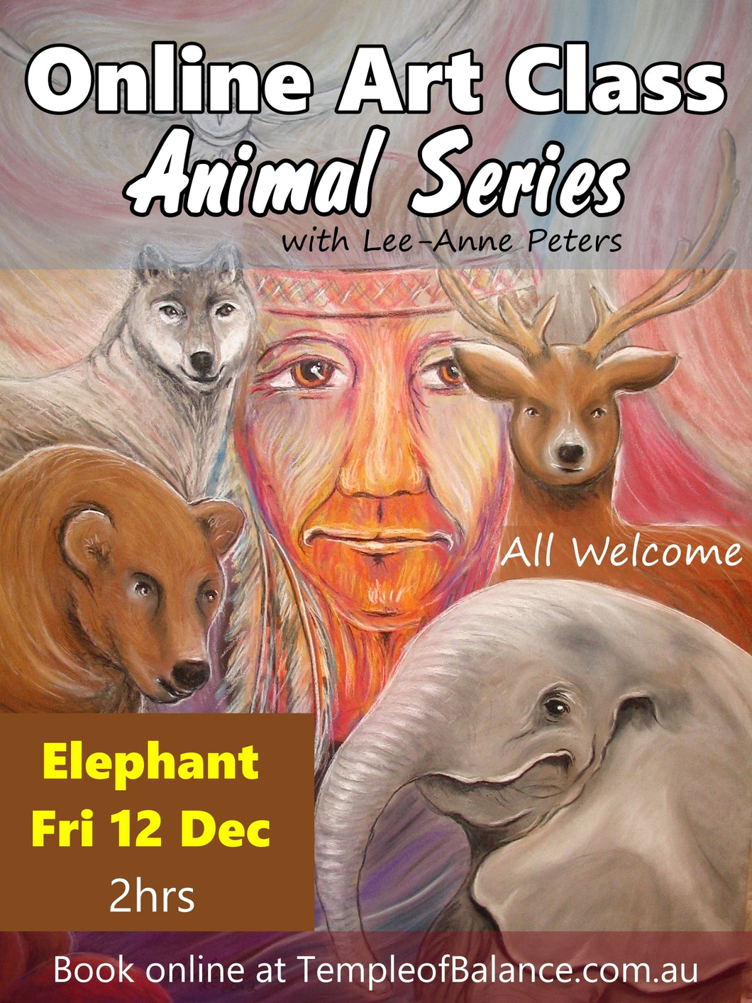 ONLINE ART CLASS - Animal Series - Elephant