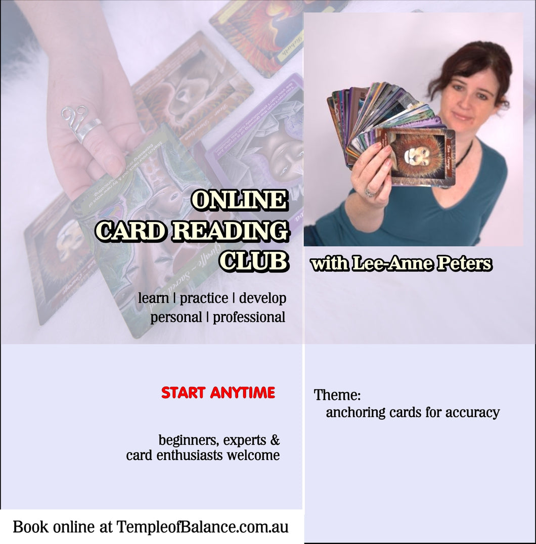 CARD READING CLUB - Anchoring cards