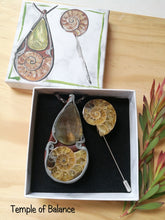 Load image into Gallery viewer, Ammonite Box Set - Pendant &amp; pin
