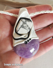Load image into Gallery viewer, Pendant - Amethyst with howlite
