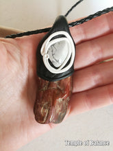 Load image into Gallery viewer, Pendant - Petrified wood and Howlite
