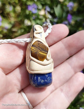 Load image into Gallery viewer, Pendant - Lapis Lazuli with Tiger&#39;s Eye
